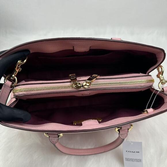 Coach Savannah Large Carryall Bag Crossbody In Leather/Powder Pink CAL56 NWT - Picture 6 of 10